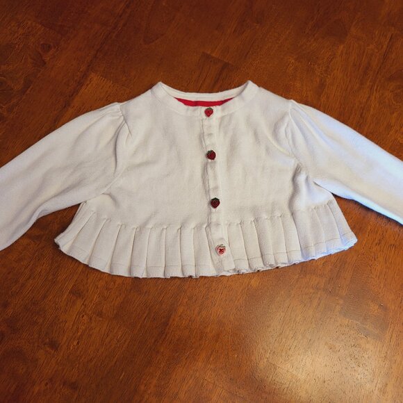 Gymboree ~ Sz 12-18M ~ Ruffled Strawberry Sweater ~ NWOT - Picture 2 of 6